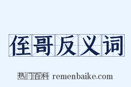 侄哥反义词是什么意思的图片